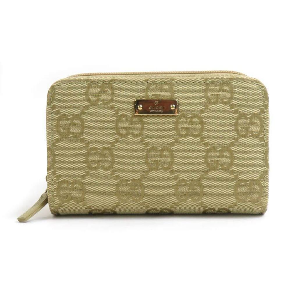 Gucci Key Case Card GG Canvas Khaki Green